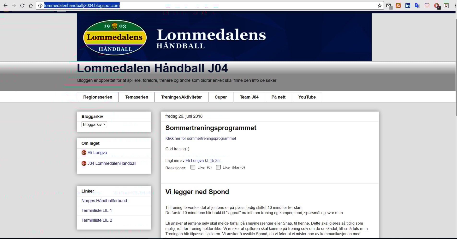 Lommedalen J04 starter blogg